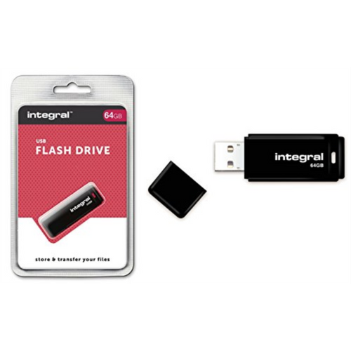 INTEGRAL BLACK USB 2.0 memorijski stick 64GB slika 1