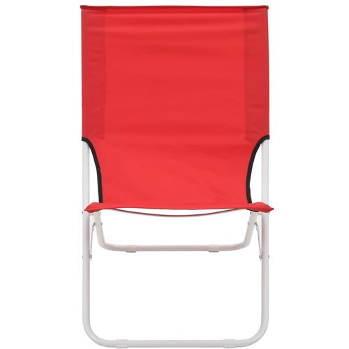Sklopive stolice za plažu 2 kom crvene slika 22