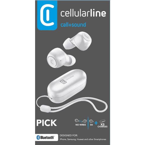 Cellularline Bluetooth TWS slušalice Pick bijele slika 2