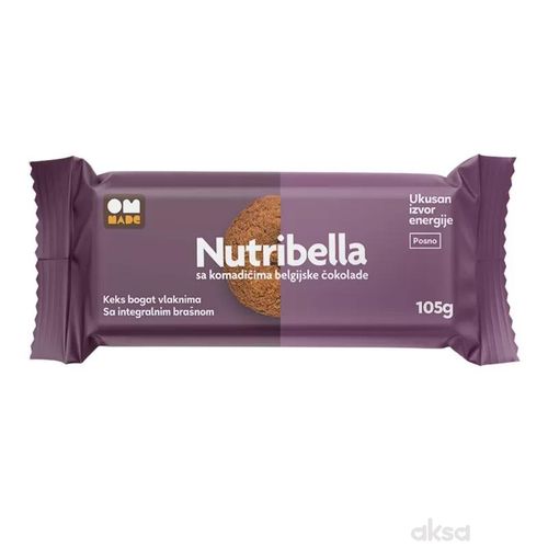 OM Made Nutribella keks belgijska čokolada 105g slika 1