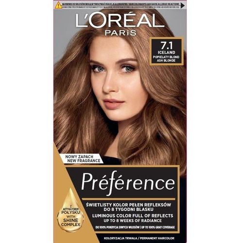 L'Oreal Paris Preference Farba za kosu  7,1 Ash Blonde slika 1