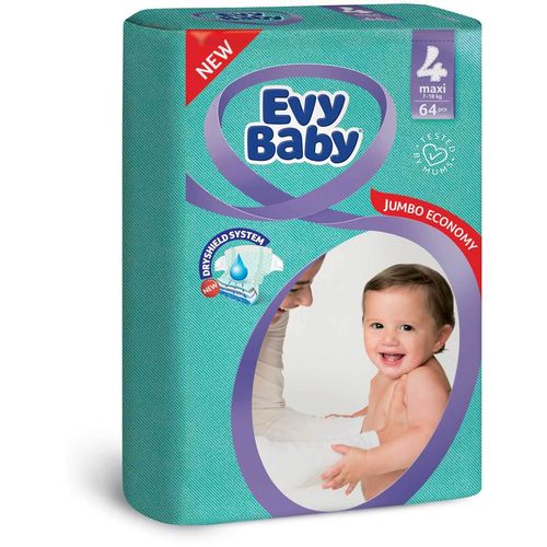 Evy baby pelene jumbo 4 maxi 8-18kg 64kom slika 1