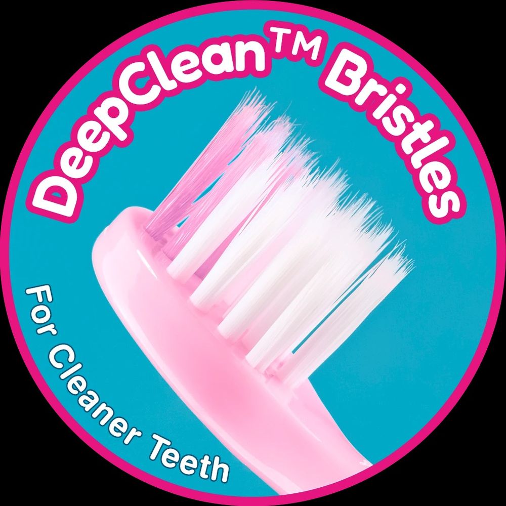 Brush-Baby Dječija četkica za zube FlossBrush 0-3 godine - Roza/Tirkiz, 2kom slika 4