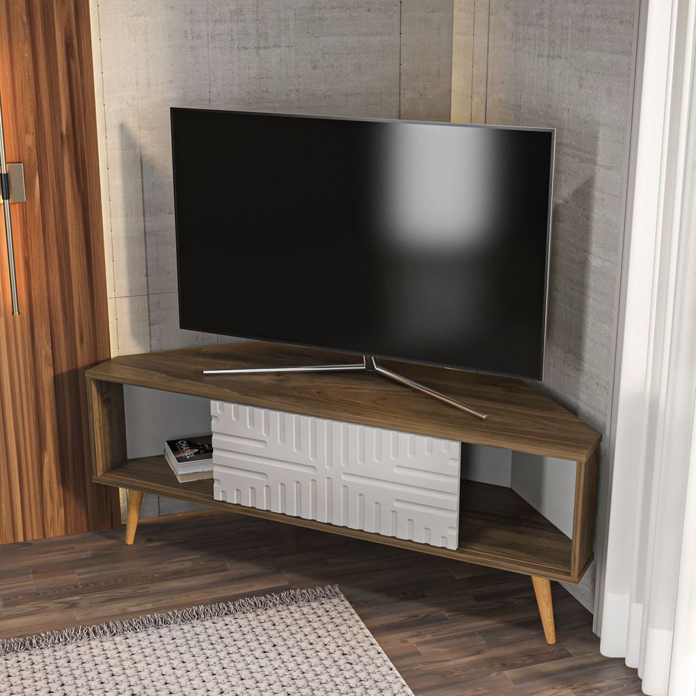 TV stalak Mora, boje orah i bijela slika 4