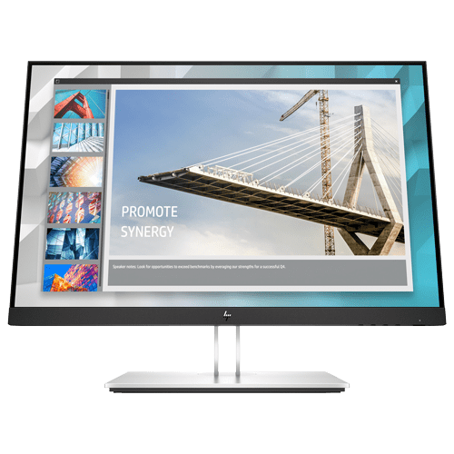 HP 9VJ40AA 24'' IPS AG WUXGA 1920x1200@60Hz, 16:10, 1000:1, 5ms, 250 cd/m², 178°/178°, 1 VGA; 1 USB Type-B; 1 HDMI 1.4; 1 DisplayPort 1.2; 4 USB 3.1, Tilt, Pivot, Swivel, Height, VESA, Silver/Black, 3yw, HP E24i G4 slika 1