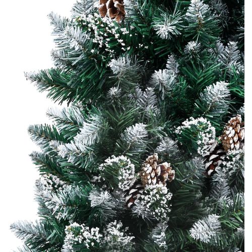 Umjetno božićno drvce sa šiškama i bijelim snijegom 150 cm slika 7