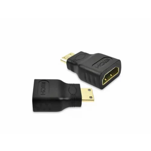 E-GREEN Adapter Mini HDMI (M) - HDMI (F) crni slika 1