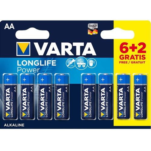 VARTA-4906SO AA 1.5V LR6  MN1500, PAK8 CK, ALKALNE baterije LONGLIFE POWER slika 1
