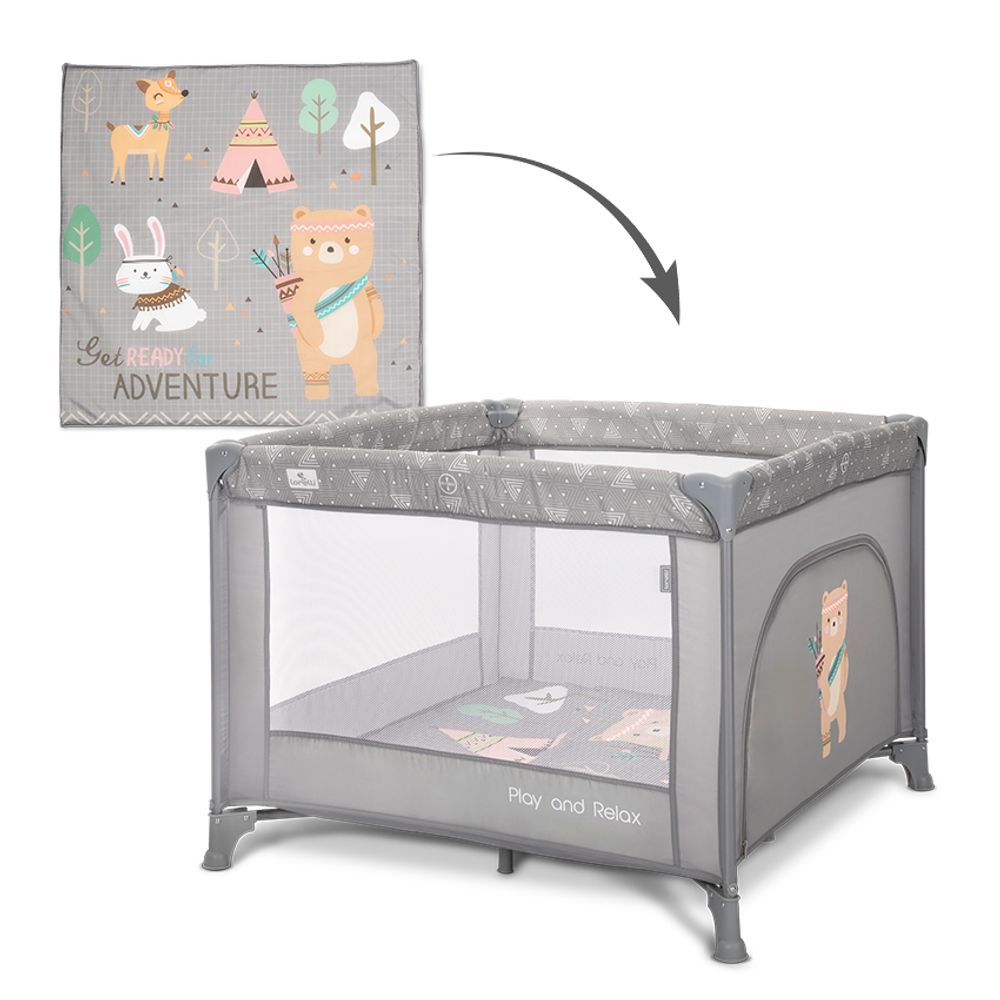 Lorelli Vrtić za bebe Play N Relax, Grey Adventure slika 1