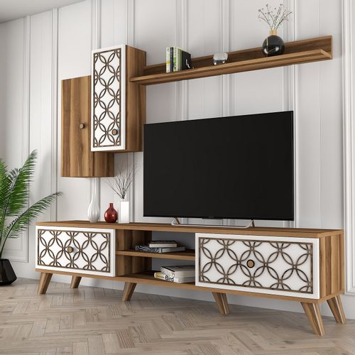 Woody Fashion TV jedinica, Class S - Walnut, White slika 2