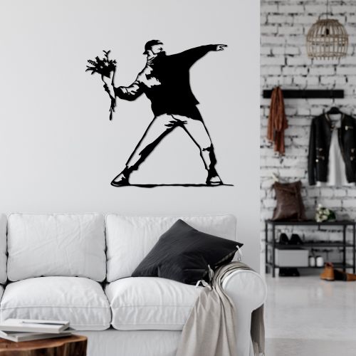 Wallity Metalna zidna dekoracija Banksy Metal 01 slika 3