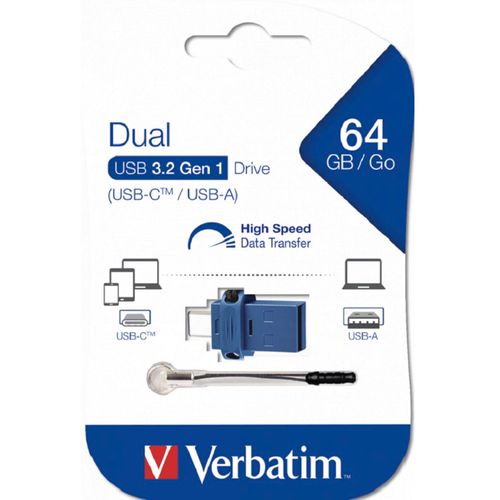 USB stick Verbatim 3.0 #49967, 64 GB dual  USB-C/USB-A slika 1