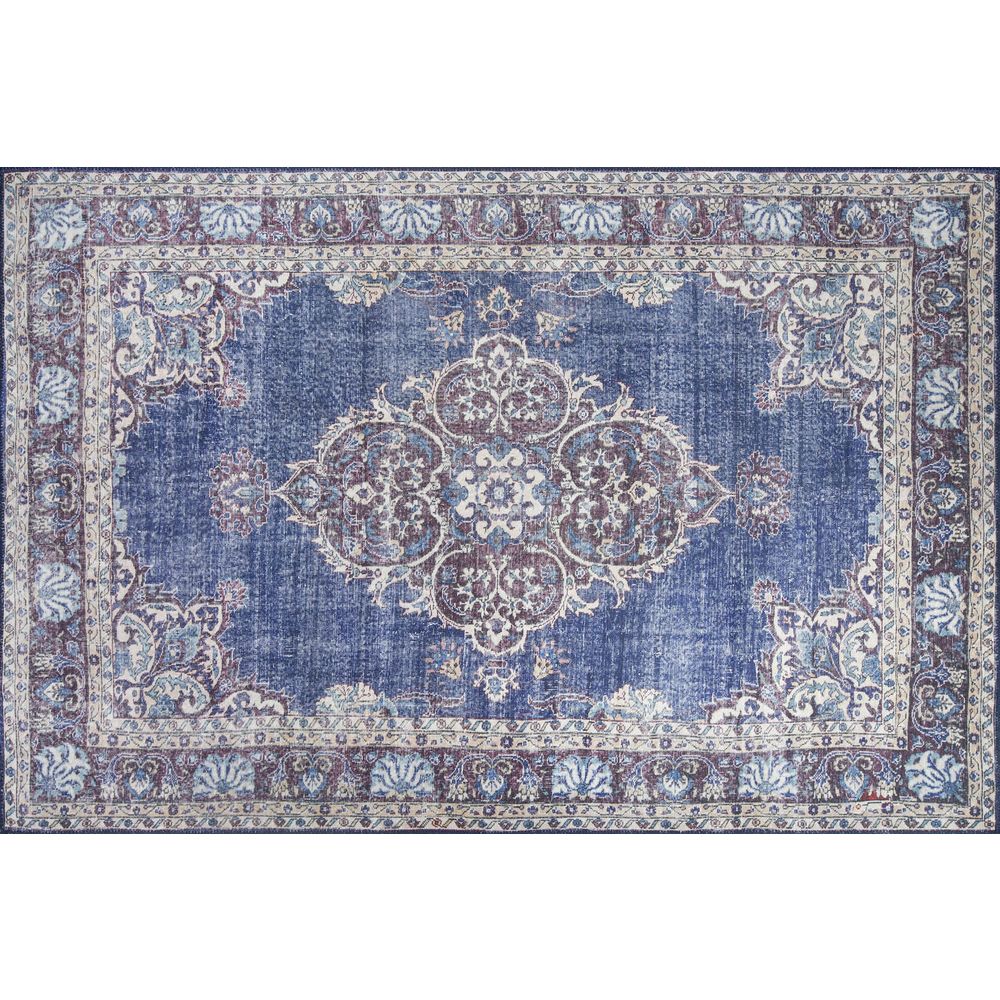 Tamnoplavi Višebojni Tepih 'Blues Chenille' - AL 249 (140 x 190 cm) slika 2