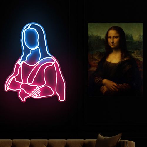 Wallity Ukrasna plastična LED rasvjeta, Mona Lisa - Pink slika 8