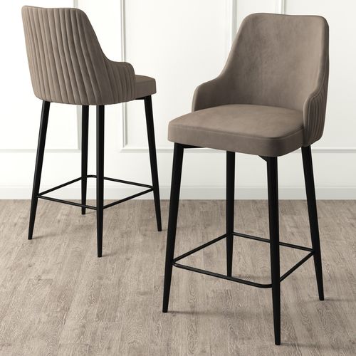 Enox - Cappuccino, Black Cappuccino
Black Bar Stool Set (2 Pieces) slika 2