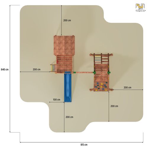 Fungoo set MyHOUSE SPIDER - drveno dječje igralište slika 5