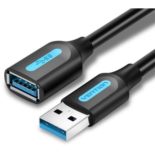 Vention USB 3.0 A Male to A Female Extension Cable 3M Black PVC Type slika 1