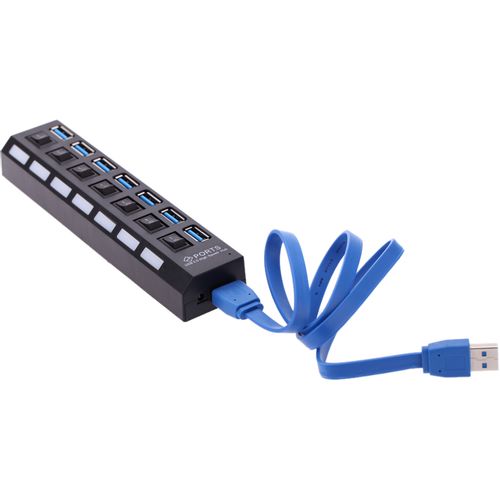 USB Hub 7 port Kettz KT-HUSB.74 3.0 Tip A Crni slika 4