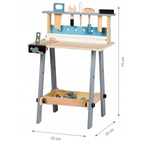 EcoToys Drvena Radionica s 32 Elementa slika 5