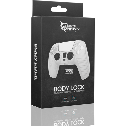 White Shark PS5 silikonska navlaka za kontroler PS5-541 BODY LOCK bijela slika 9