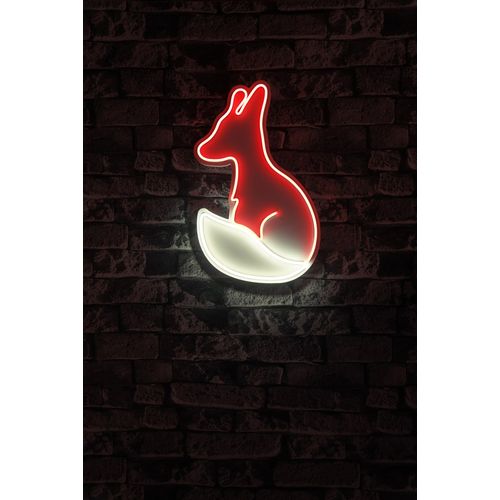 Wallity Fox - Crveno Bela Dekorativna Plastična Led Rasveta slika 2