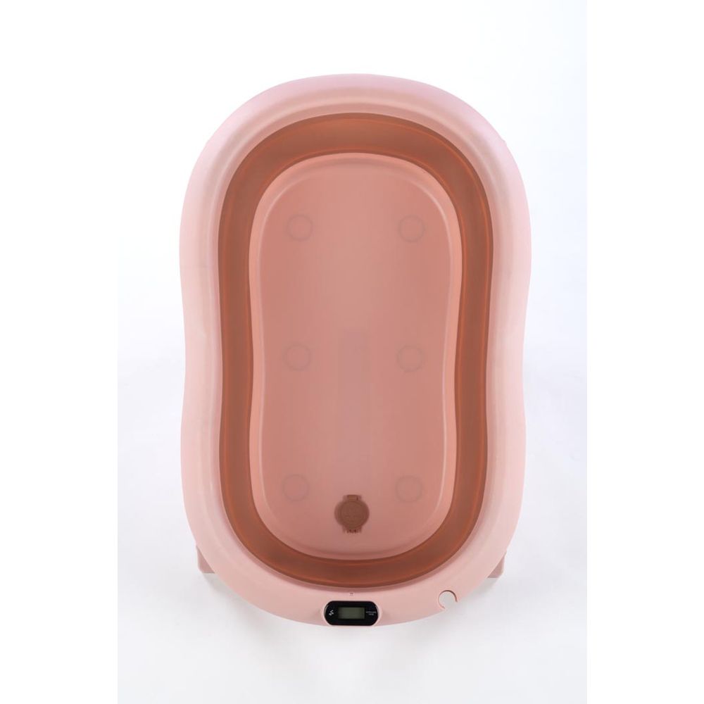 Sklopiva kadica s podlogom i termometrom dark pink slika 5