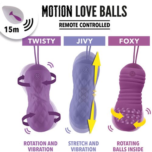 Vibracijsko jaje FeelzToys - Motion Love Balls Foxy slika 4