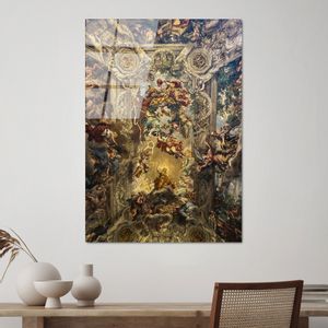 UV-185 70 x 100 Multicolor Decorative Tempered Glass Painting