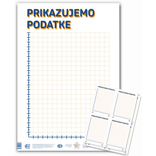 Prikazujemo podatke, plastificirani poster + 60 učeničkih tablica Prikazujemo podatke slika 1