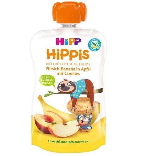 Hipp pouch jabuke, banane i breskve sa keksom 100g slika 1