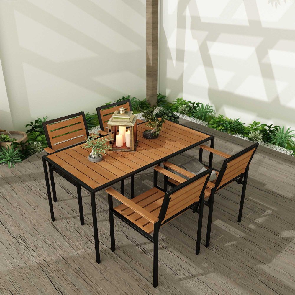 Set Stola i Stolica za Vrt "CPT7706-150" (5 Komada) - Boja: Teak slika 4