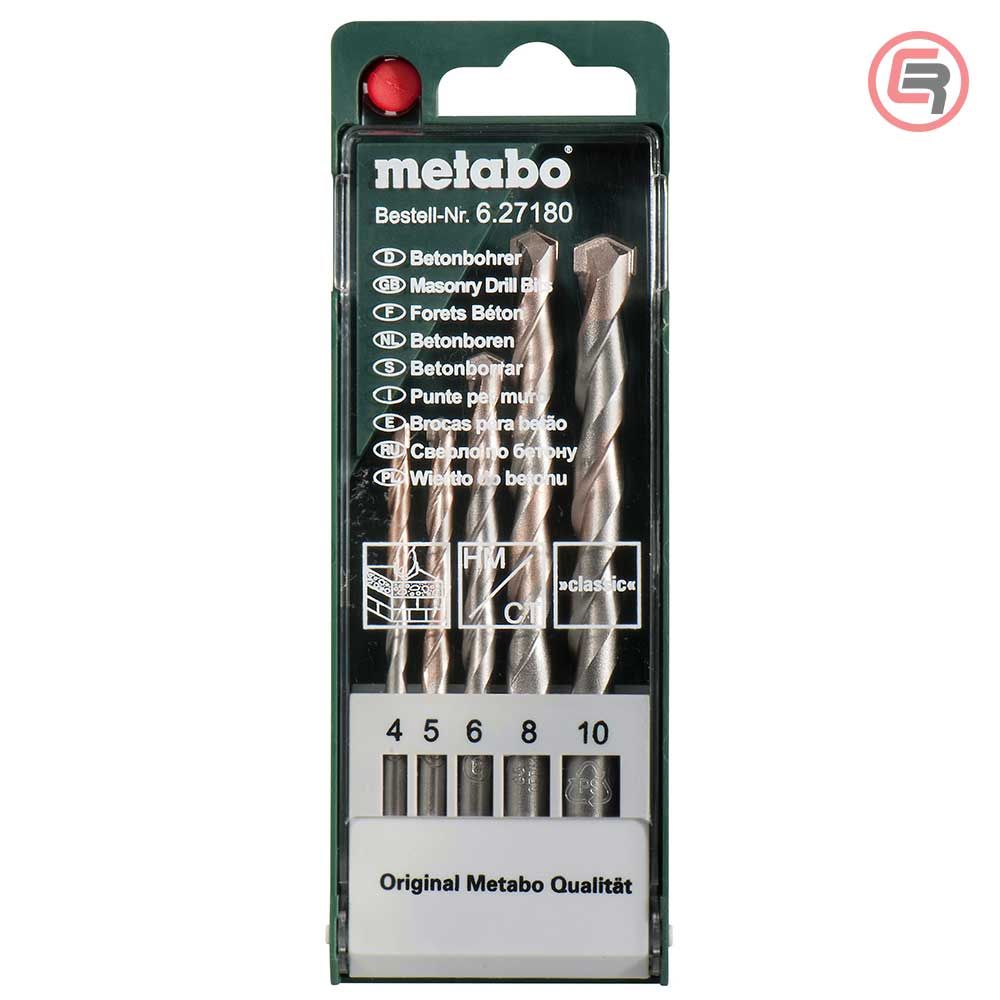 Metabo Garnitura Svrdala Za Beton Classic, 4 - 10 mm / 5 dijelna U PVC Kutiji – 627180000 slika 1