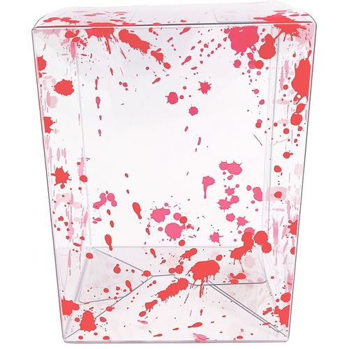 Clear Red Splatter 4'' Pop Protector With Film On It With Soft Crease Line And Automatic Bot Lock slika 1