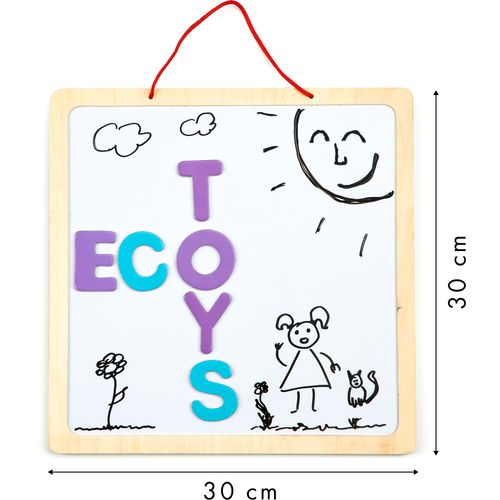 EcoToys 3u1 edukativna ploča s magnetnim slovima slika 5