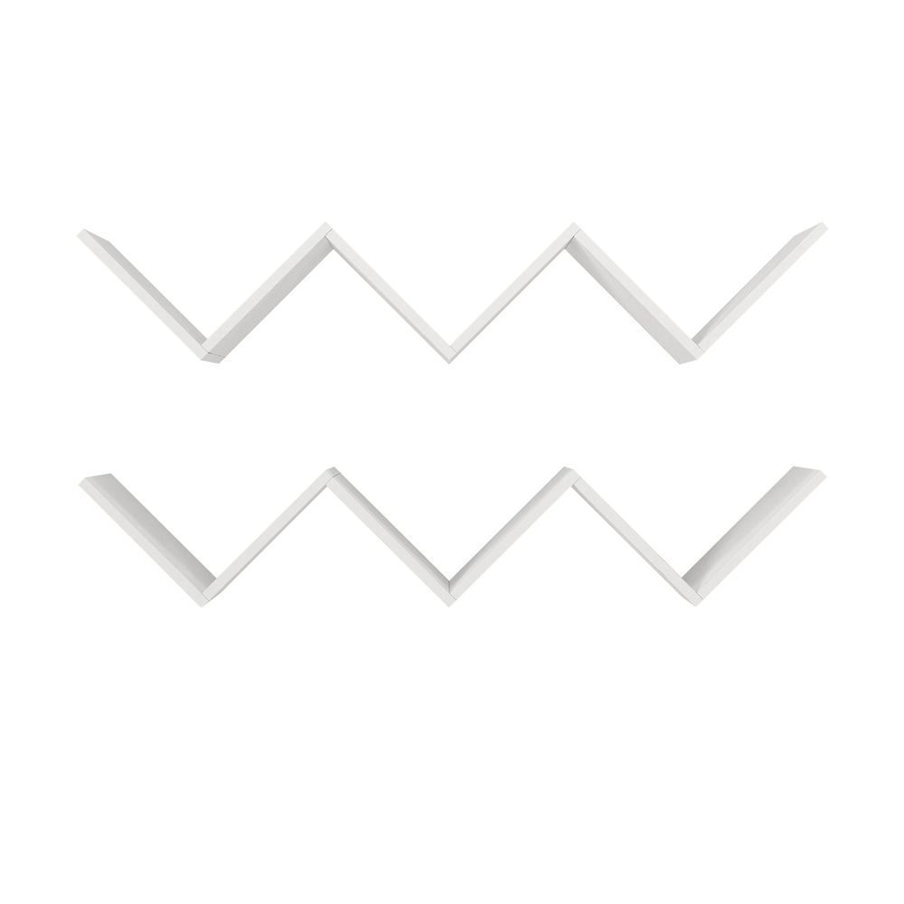 Zidna polica Zig Zag - bijela boja slika 7