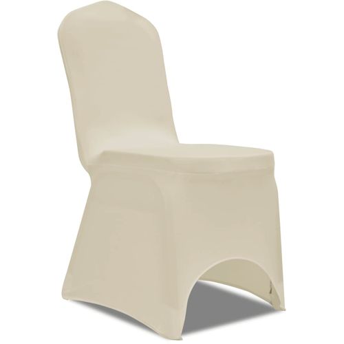 Rastezljiva presvlaka za stolicu, krem bijela, 50 kom slika 37