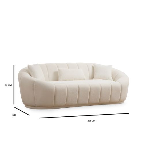 Atelier Del Sofa Midye 3 Cream trosed slika 5