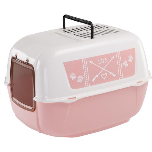 Ferplast WC Home Prima za mačke Decor Pink 39,5X52,5X38 cm slika 1