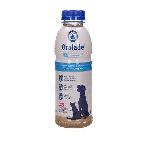 Oralade GI Support oralna rehidratacija i mikro nutritivna podrška za pse i mačke 500 ml slika 1