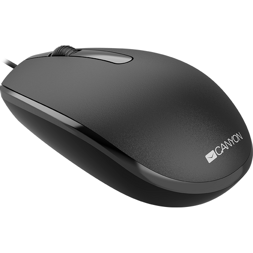 CANYON Canyon Wired optical mouse with 3 buttons, DPI 1000, with 1.5M USB cable, black, 65*115*40mm, 0.1kg slika 3