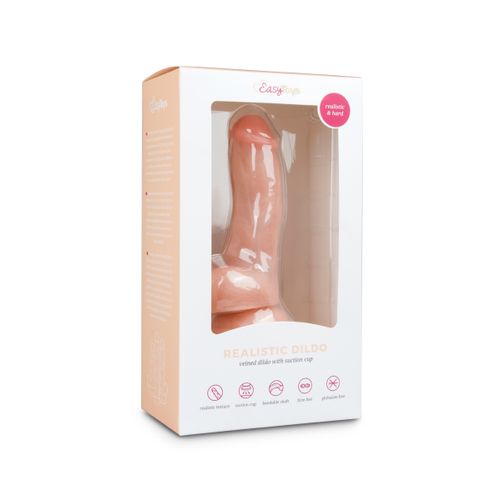 Dildo Easytoys, kožni - 15 cm slika 3