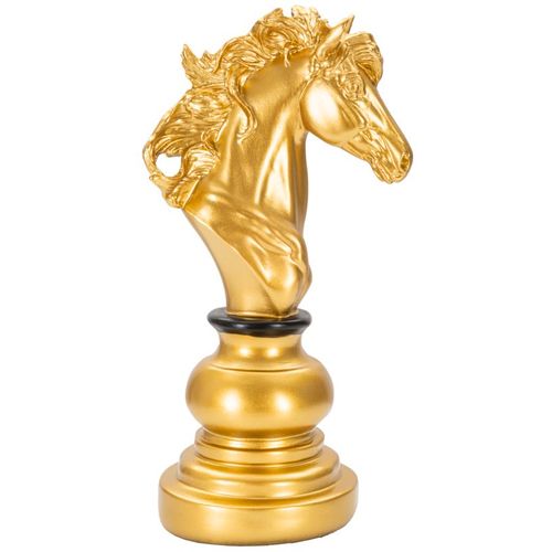 Mauro Ferretti Dekoracija GOLD AND BLACK HORSE cm 14X11X27 slika 1