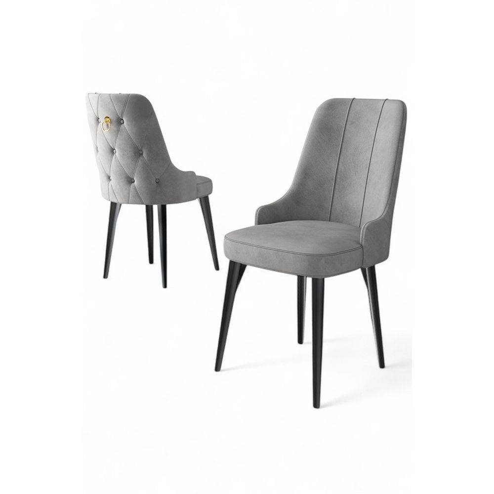 Newa - Sivi i Crni Set Stolica (4 Komada) slika 2