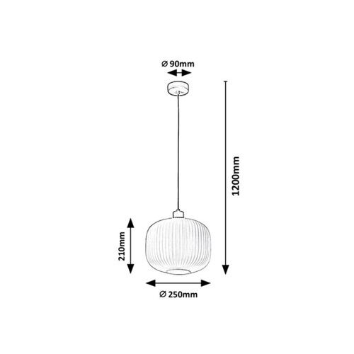 Rabalux Soraya, visilica, E27 1x60W,siva slika 3