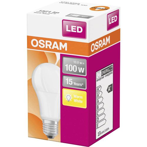 OSRAM 4058075127029 LED Energetska učinkovitost 2021 F (A - G) E27 oblik kruške 13 W = 100 W toplo bijela (Ø x D) 60 mm x 120 mm  1 St. slika 1