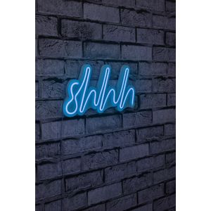 Wallity Ukrasna plastična LED rasvjeta, Shhh - Blue