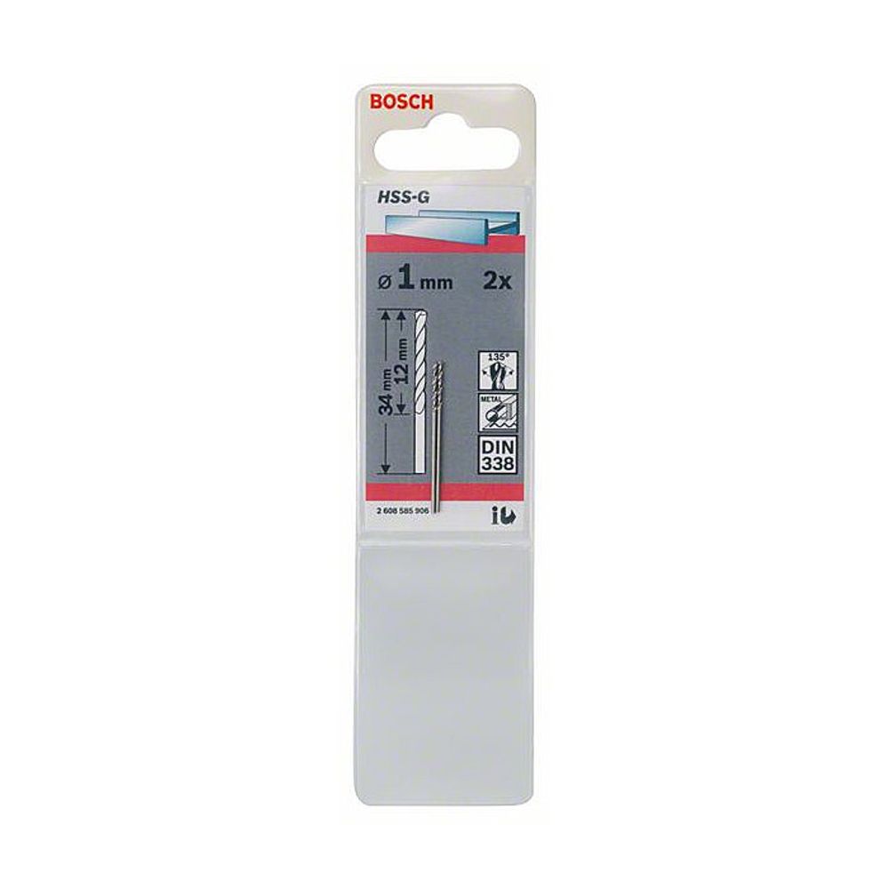 BOSCH Burgija HSS-G 1.0 mm - 2 kom.  slika 2