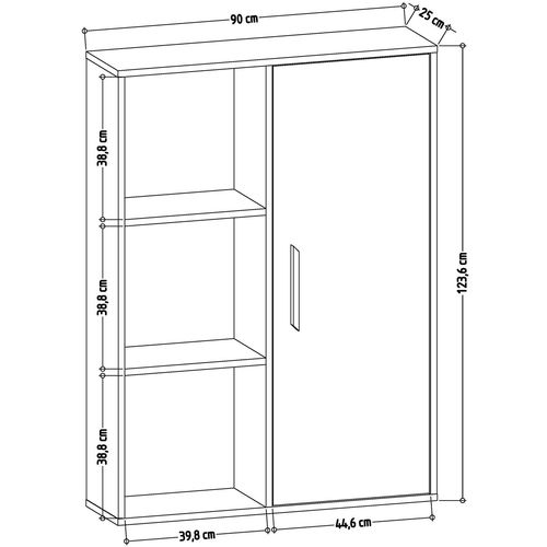 Patrick - Oak Oak Bookshelf slika 4