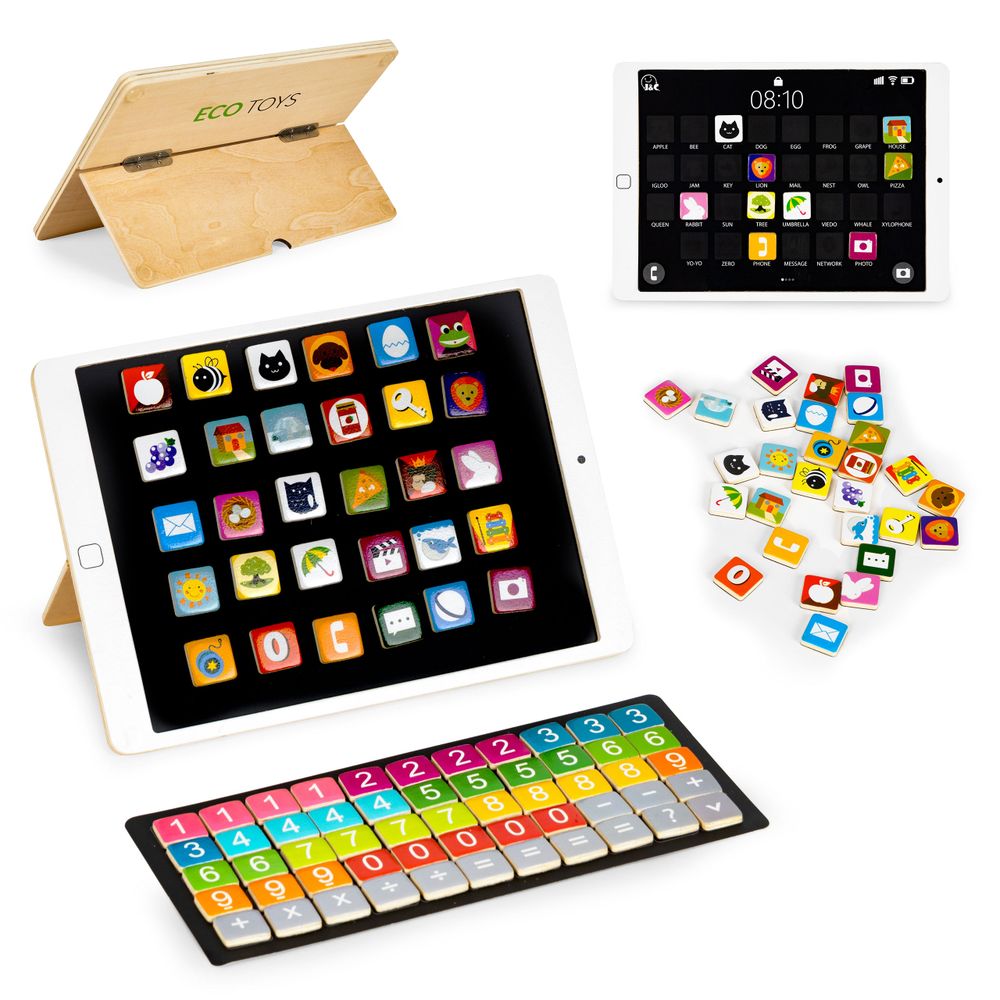 Drveni edukativni tablet slika 1
