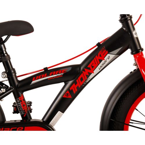 Dječji bicikl Volare Thombike 16" s dvije ručne kočnice crno-crveni slika 7